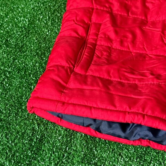 GAP Kids Modern Red Puffer Zipper Iconic Logo Sleeveless Jacket Vest Size XS 4-5 - Picture 4 of 15